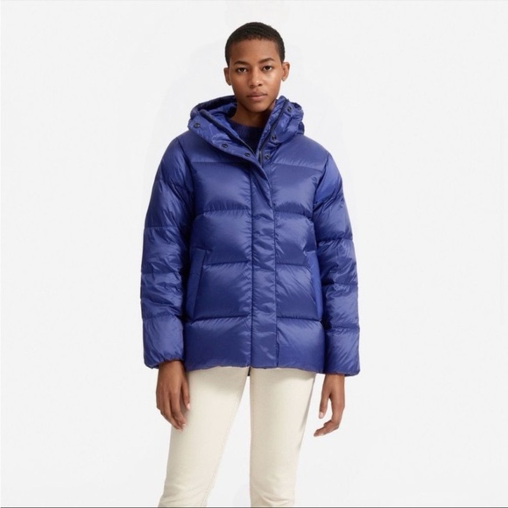 Everlane Down Re:Down Puffer in Cobalt Blue (S)